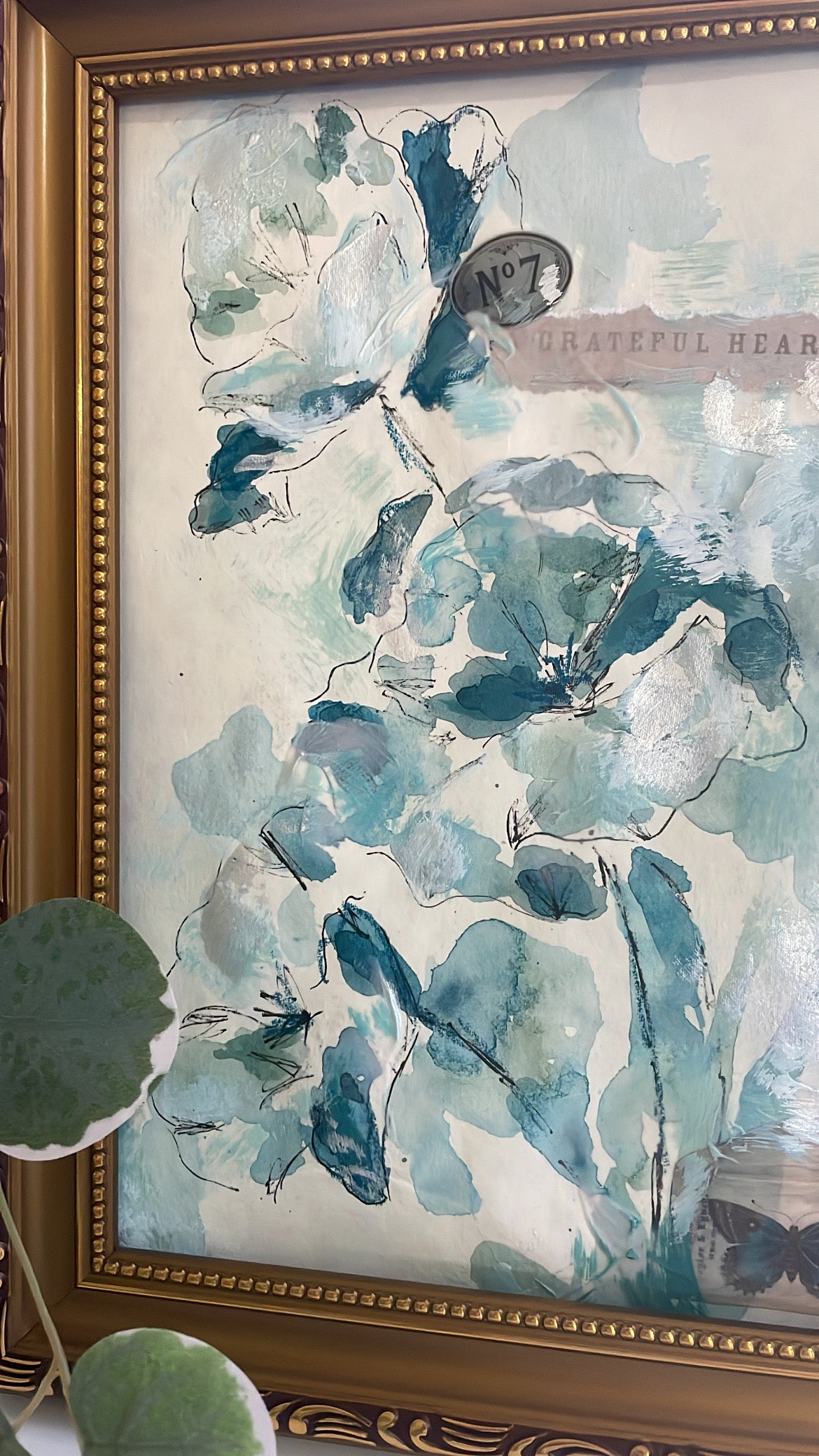 Spring Blooms Poppies Framed Watercolor Sketch